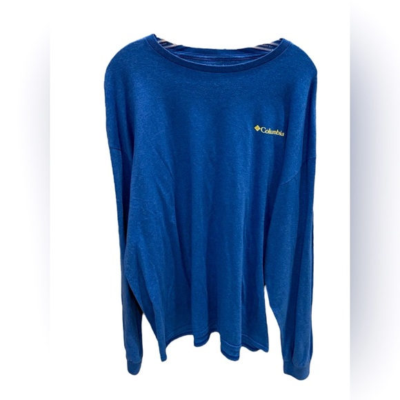 Columbia Blue Casual Long Sleeve T-Shirt with Arm Logo Detail Size XXL - Picture 1 of 3